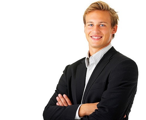 Portrait, young business man