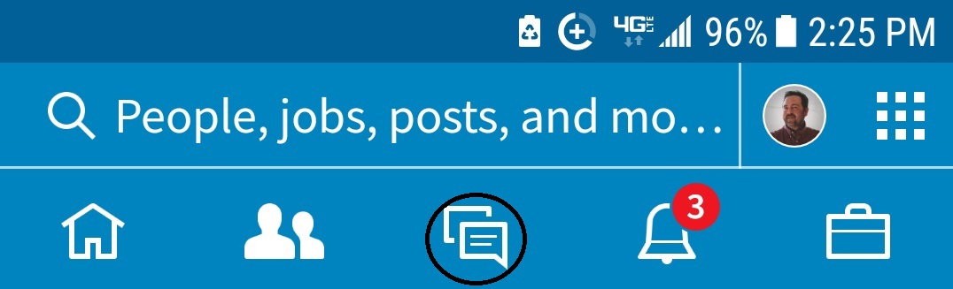 navigation bar app Messaging