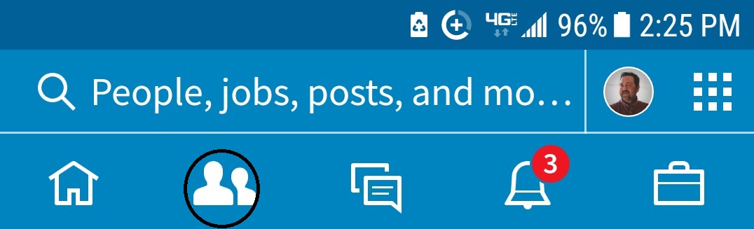 navigation bar app My Network