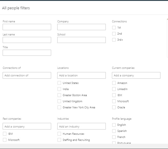 New All Feature filters