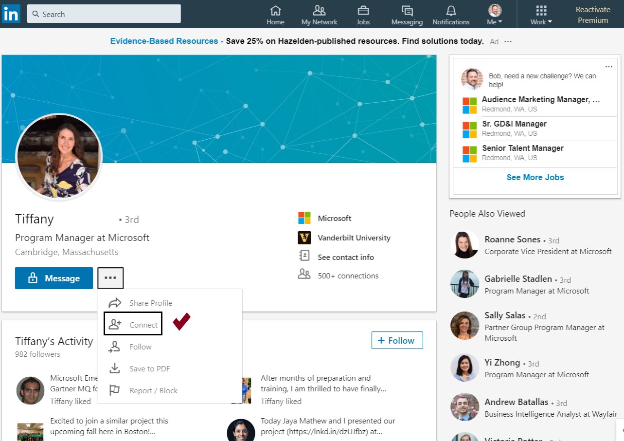 Connecting with 3rd degrees