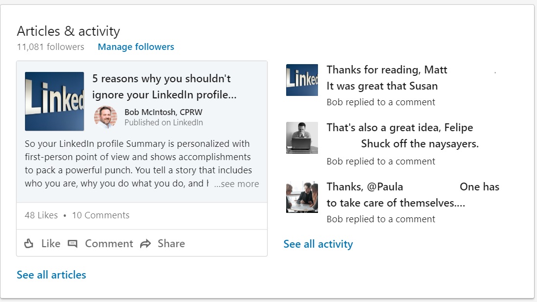Articles and activities