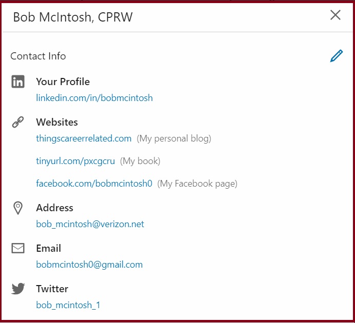 See contact info Bob